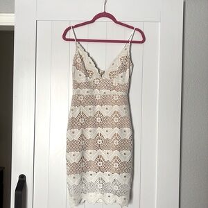 XS Lulus white crochet dress